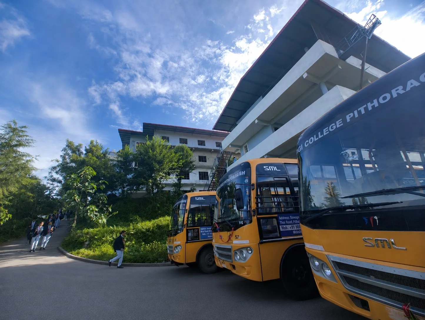 PGI Pithoragarh college buses on campus